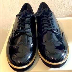Black patent leather shoes